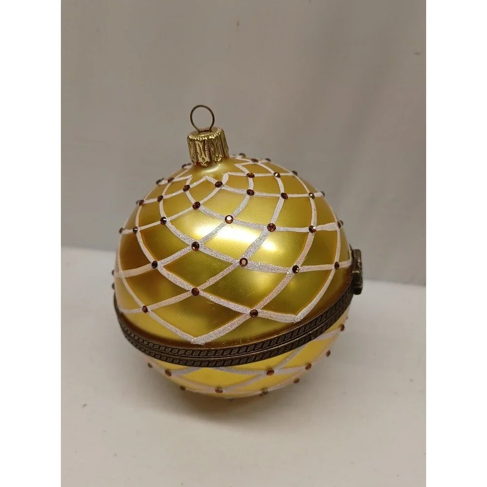 Mostowski Blown Glass Christmas Ornament Komozja Hinged  Read**